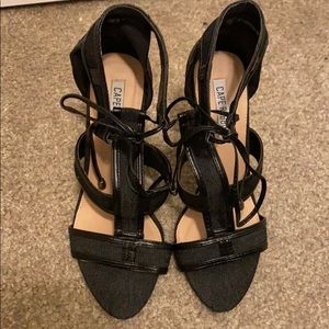 Cape Robbin charcoal and black heels